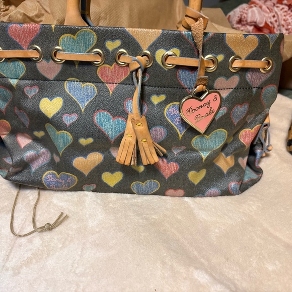 Dooney & Bourke Handbags - Dooney & Bourke Heart Pattern Tote - Multicolor
